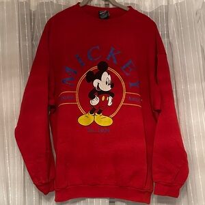 Vintage Red Mickey Mouse Sweatshirt
